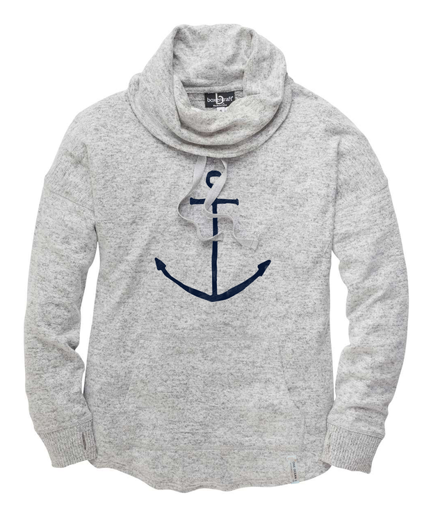 Cuddle Cowl Neck Anchor Sweater