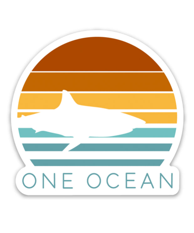 One Ocean Shark Sticker