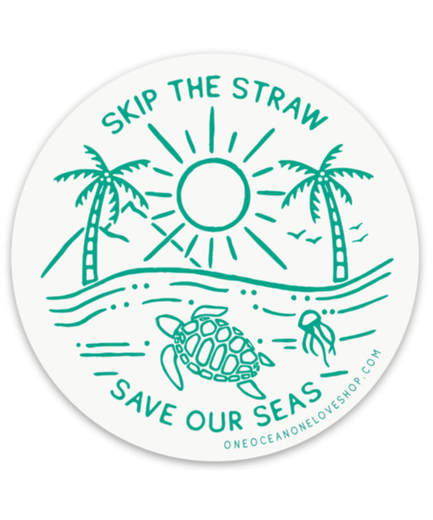 Skip the Straw Save Our Seas Sticker