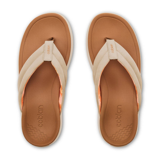 Darby™ Stylish and Supportive Flip Flip Sandals: Tan / 07