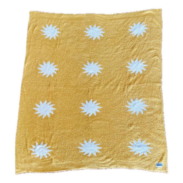 Sun Plush Throw - Marigold Yellow