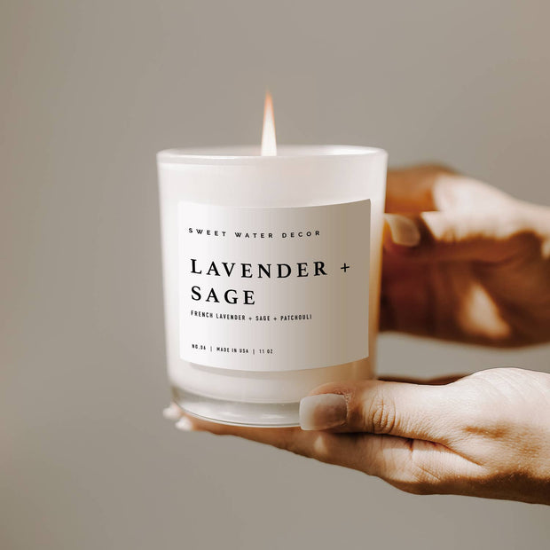 Lavender and Sage Soy Candle