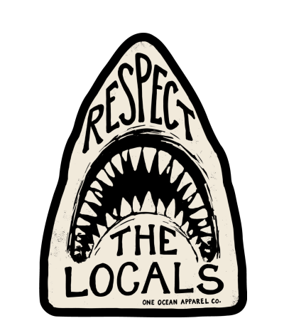 Respect The Locals Shark Sticker