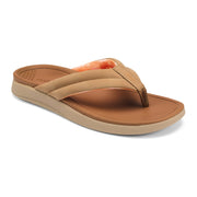 Darby™ Stylish and Supportive Flip Flip Sandals: Tan / 07