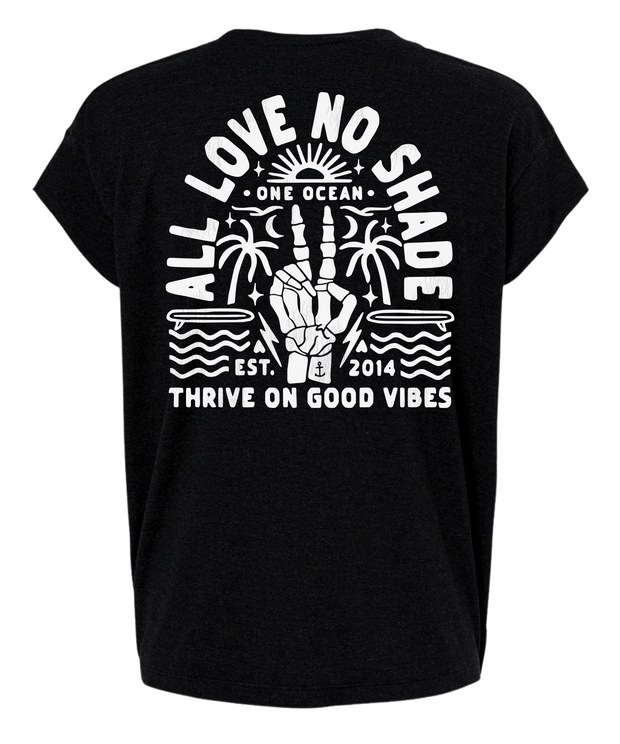All Love No Shade Distressed Women's T