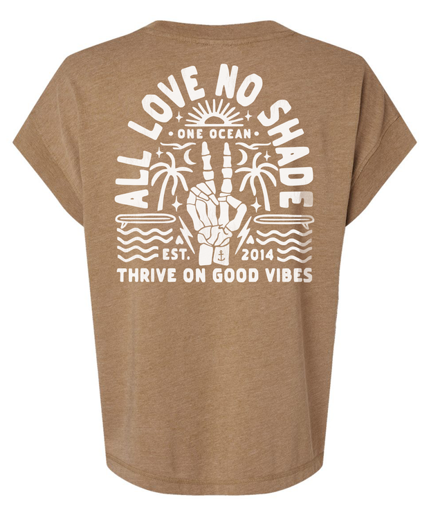 All Love No Shade Distressed Women's T