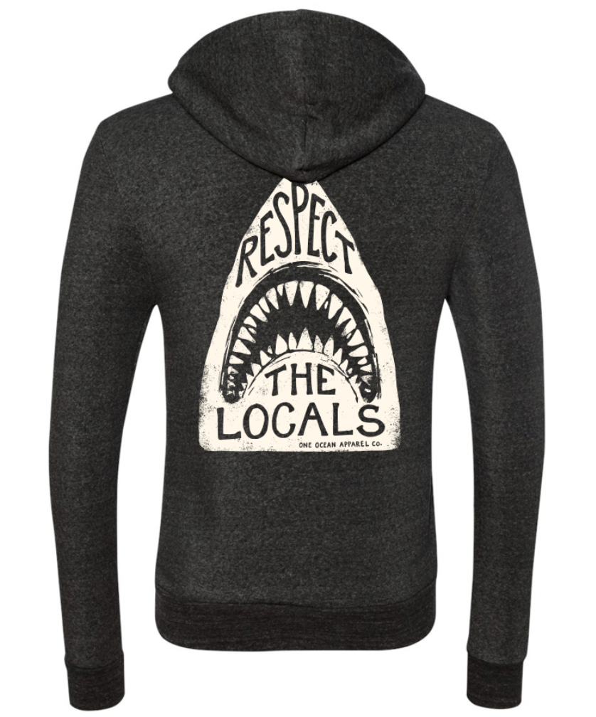 Respect The Locals Shark Zip Hoodie – One Ocean Apparel