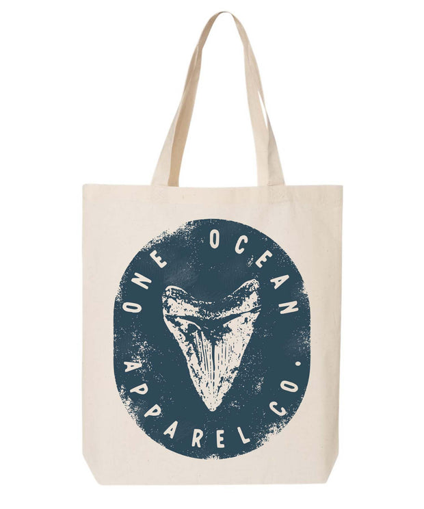 Shark Tooth Cotton Canvas Tote