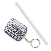 Reusable Silicone Straw + Keychain Case