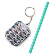 Reusable Silicone Straw + Keychain Case