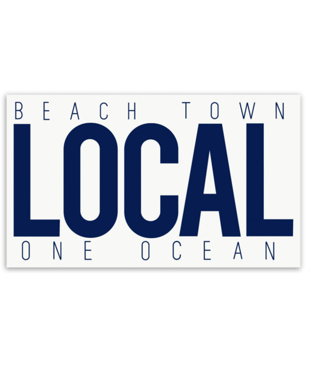 Beach Town Locals Sticker