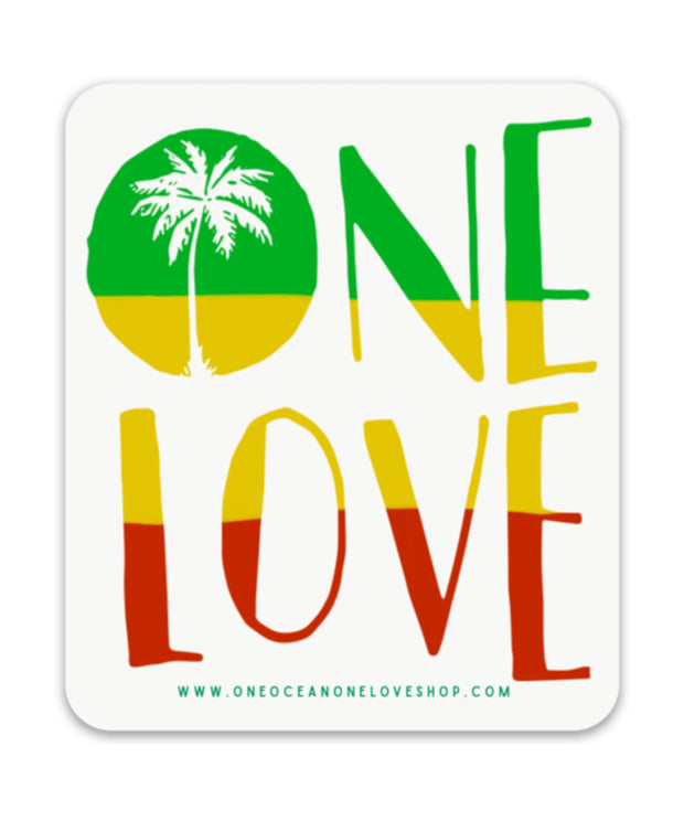 One Love Palm Tree Sticker