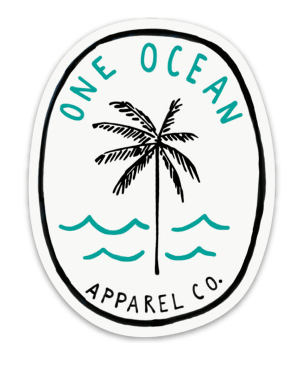 One Ocean Palm Tree Sticker