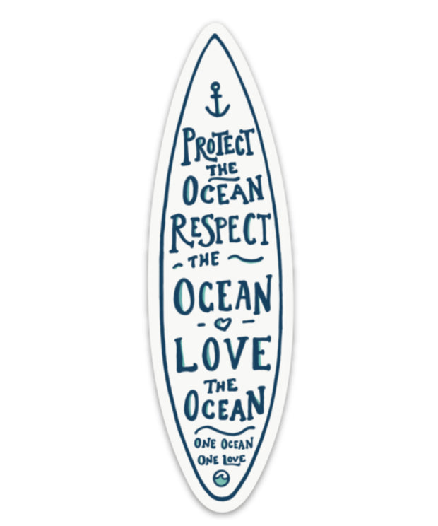 One Ocean Surfboard Sticker