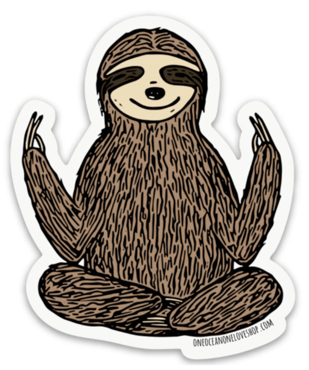 Zen Sloth Sticker