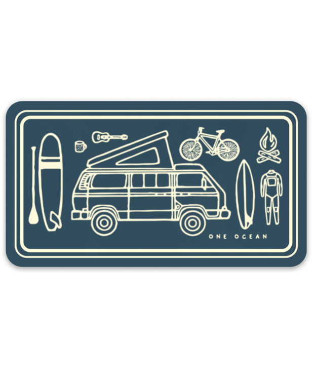 Van Life Westfalia Camper Sticker
